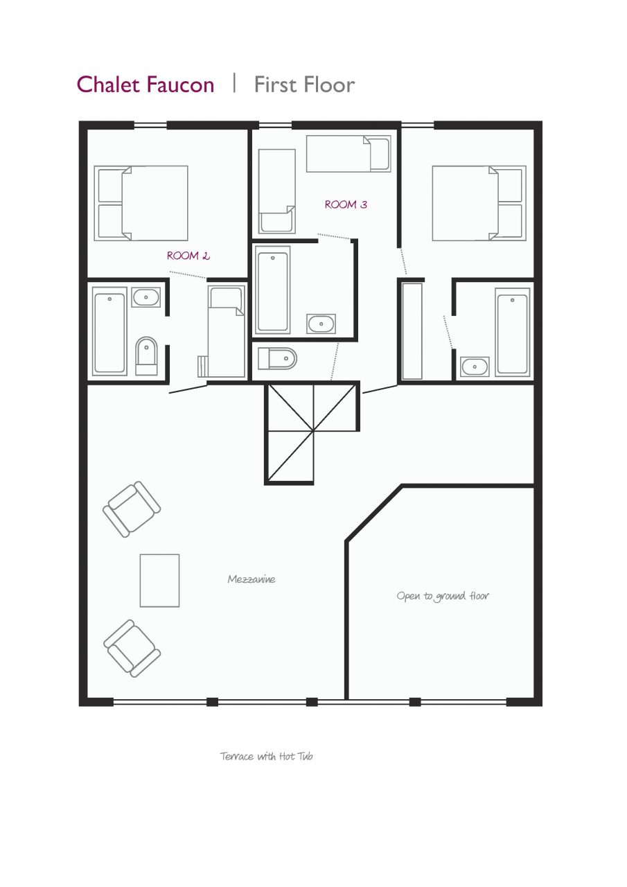 Chalet Faucon (Family) Les Menuires Floor Plan 1